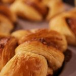 closeup of baked pastries in a muffin tin